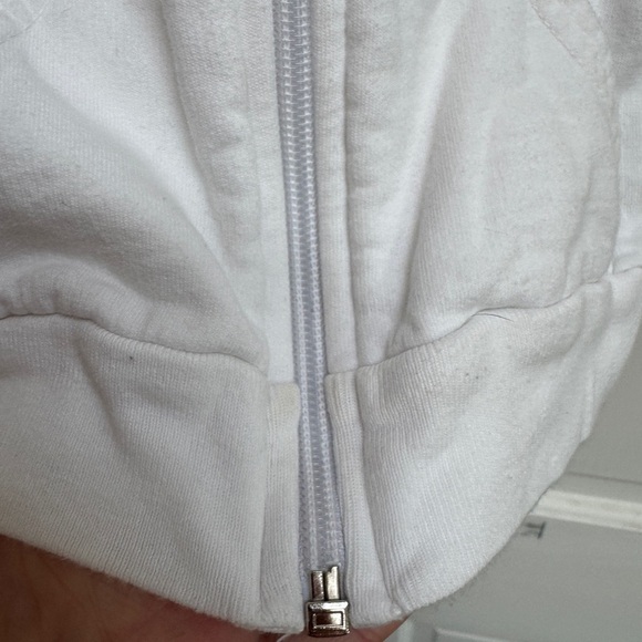 American Apparel 2T Girls Magic Happens in the Hamptons White Zip-Up Hoodie - Picture 3 of 6